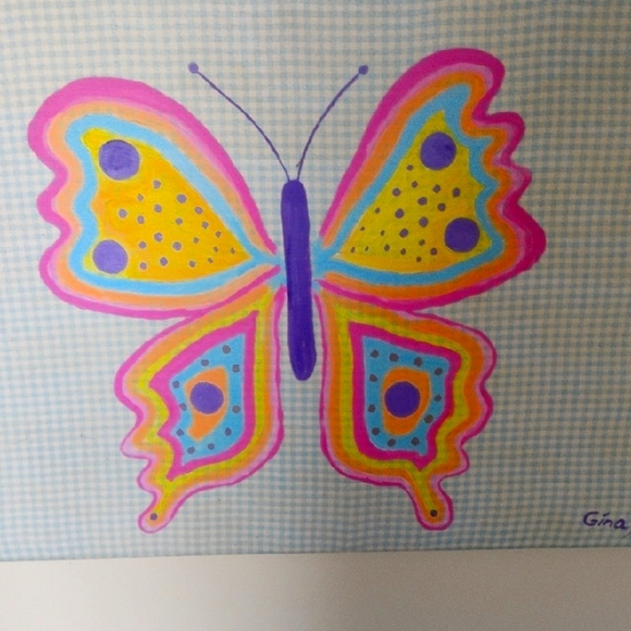 Other - Vibrant Multicolor Butterfly Canvas Art